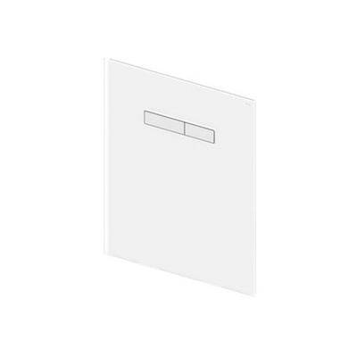 Tece Lux bedieningsplaat glas wit toetsen wit
