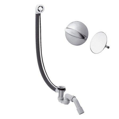 Hansgrohe Flexaplus badgarnituur - afvoeropening D52mm - aansluitstuk D40/D50mm - voor speciale baden - met afwerkset - chroom