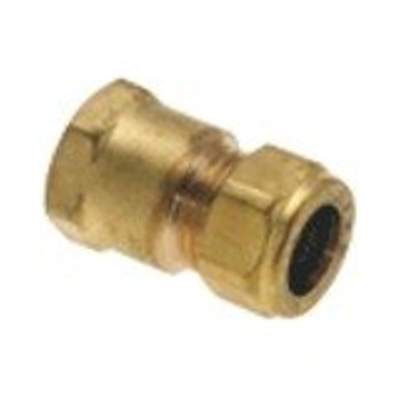 Klemkoppeling recht klem x F messing toepassing voor koperen buizen 18 x 12F