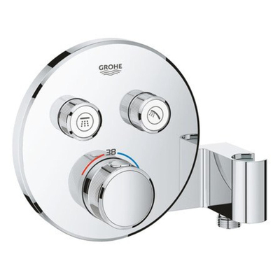 Grohe SmartControl Inbouwthermostaat - 3 knoppen - handdouchehouder - rond - chroom OUTLETSTORE
