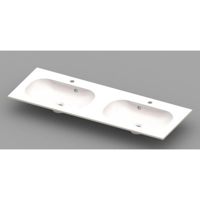 Nemo Spring Ovum meubelwastafel 1400 x 500 x 200 mm met overlopen wit kunstmarmer