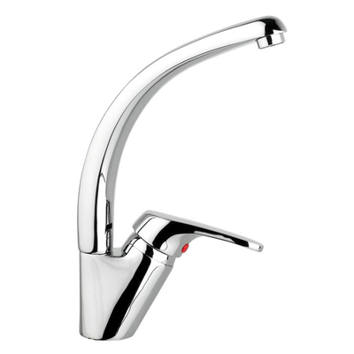 GO by Van Marcke Fresh Keukenmengkraan - eengreeps - excentrisch waterbesparend - mobiele bek - hartafstand 15cm - keramische schijven - flexibele slangen - bevestigingsset