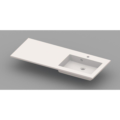 Nemo Spring Coste meubelwastafel rechts 1200 x 500 x 200 mm met overloop wit kunstmarmer