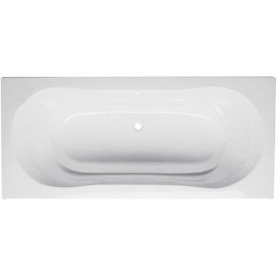 GO by Van Marcke Jersey inbouwbad - 180x80cm - ergonomische schuine rugzijde - incl poten - acryl - glans wit