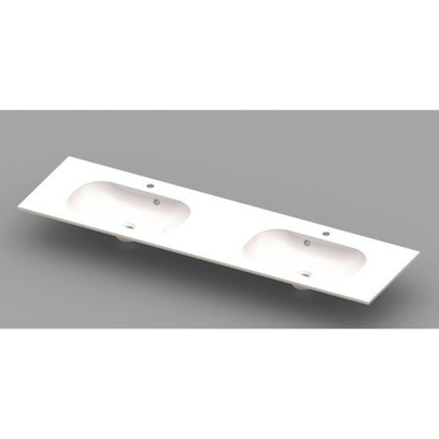 Nemo Spring Ovum meubelwastafel 1800 x 500 x 200 mm met overlopen wit kunstmarmer