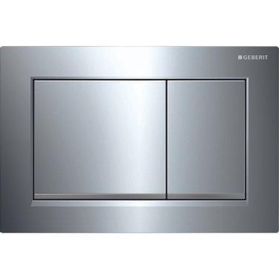Geberit Omega20 bedieningsplaat - 2-toets spoeling - vierkant - gl.chr./matchr./gl.chr.