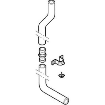 Geberit spoelbocht 2 delig voor halfhooghangend reservoirs met bevestiging 50x44mm 90wit