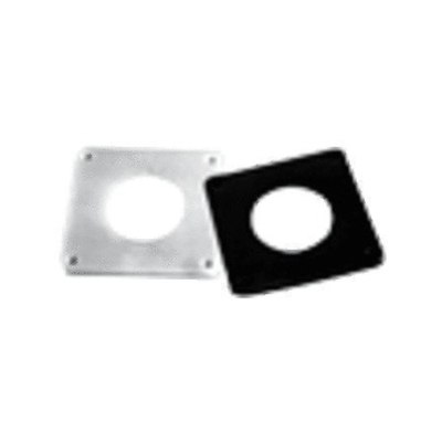 Burgerhout Kunststof muurplaat 125 mm 2 stuks PE zwart/wit