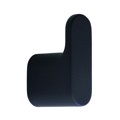 Nemo Stock Scura haak enkel wandmontage 60 x 20 x 40 mm messing zwart soft touch