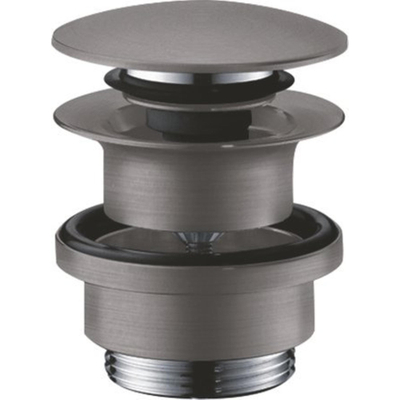 Hansgrohe afvoerplug 1 1/4" klikwaste voor wastafel- en bidetmengkranen geborsteld black chrome