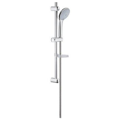GROHE Euphoria Glijstangset - 70cm - ronde handdouche - 1 straalsoort - met doucheslang - met zeepschaal - chroom