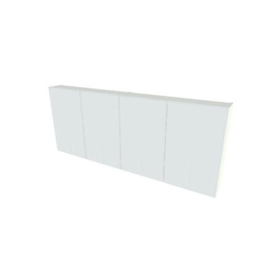 Nemo Spring Nebulo spiegelkast B1600 x H650 x D178 mm 4 deuren glazen leggers met stopcontact zonder schakelaar kleur Minnesota Oak Chocolat