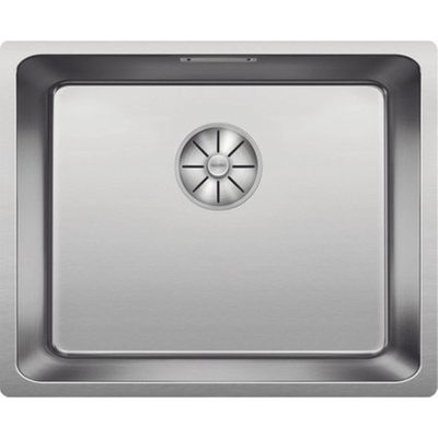 Blanco Andano 500 U onderbouwspoelbak roestvrij staal zijdeglans met manuele plug binnenafmeting 500x400 mm x 190 mm onderkast 60cm