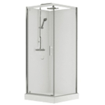 Nemo Spring Vidrio Douchecabine - 90x90cm - draaideur - vaste wand - veiligheidsglas - verstelbaar - thermostatisch