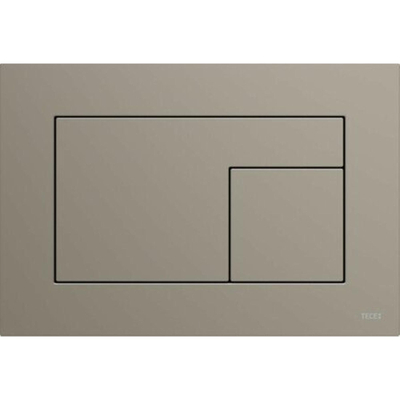 Tece TECEvelvet WCbedieningsplaat duospoeltechniek kleur Castoro Ottawa beigebruin