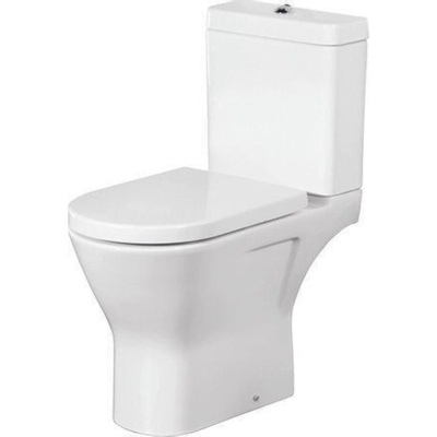 Nemo Spring Ergovita staand toilet 665 x 450 x 360 mm wit porselein verhoogd zonder spoelrand met uitgang H 185 cm wczitting en jachtbak niet inbegrepen