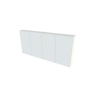 Nemo Spring Nebulo luxe spiegelkast - 140x65x17.8cm cm - 4 dubbelzijdige spiegeldeuren - glazen leggers - met stopcontact - zonder schakelaar - kleur: Taupe