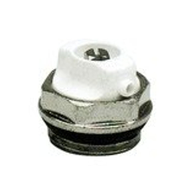 Go by Van Marcke radiatorstop met ontluchter sleuf 1/8M verchroomd (per 3)