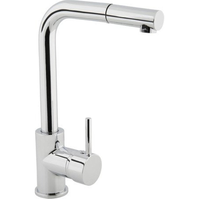 GO by Van Marcke Cocoon keukenmengkraan eengreeps met uittrekbare sproeier waterbesparend draaibaar chroom