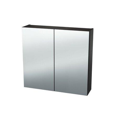 Nemo Spring Nebulo spiegelkast B600 x H650 x D178 mm 1 deur glazen leggers met stopcontact zonder schakelaar kleur Minnesota Oak Chocolat