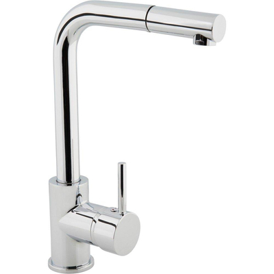 GO by Van Marcke Cocoon keukenmengkraan eengreeps met uittrekbare sproeier waterbesparend draaibaar chroom