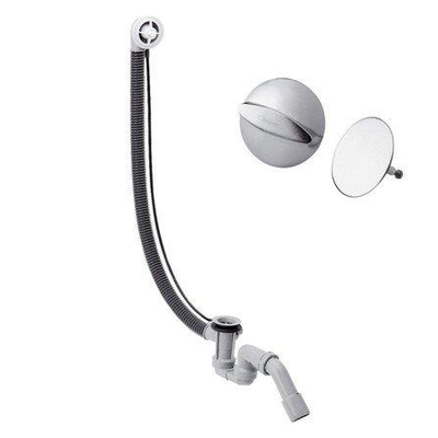 Hansgrohe Flexaplus badgarnituur - afvoeropening D52mm - aansluitstuk D40/D50mm - voor speciale baden - met afwerkset - chroom