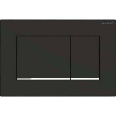 Geberit Sigma20 bedieningsplaat - 2-toets spoeling - rechthoekige knoppen - matzwart,e.t.c.