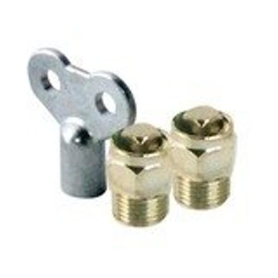 Go by Van Marcke radiatorstop met ontluchter en sleutel 1/8M verchroomd (per 2)
