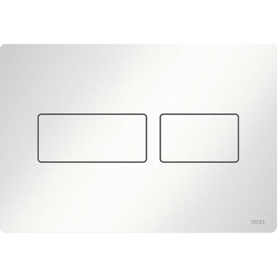 Tece Solid bedieningsplaat - duospoeltechniek - wit glanzend
