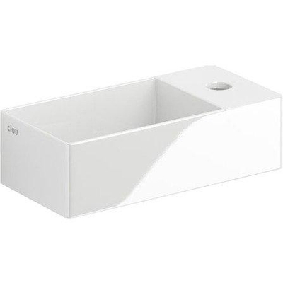 Clou New Flush 3 fontein 35x18cm inclusief plug met kraangat keramiek glanzend wit