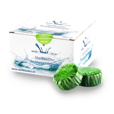 Starbluedisc toiletblokjes halfjaarverpakking a 24 stuks groen