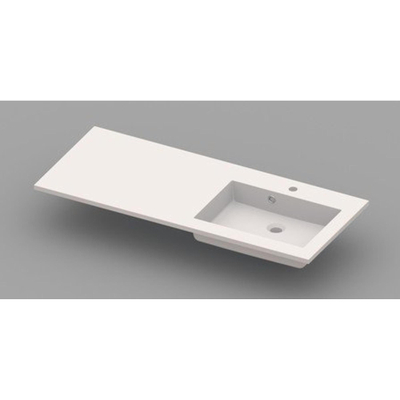 Nemo Spring Coste meubelwastafel rechts 1200 x 500 x 200 mm met overloop wit kunstmarmer