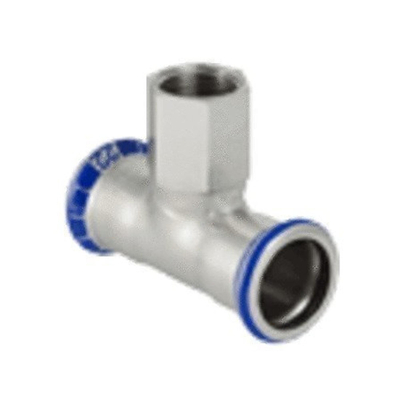 Geberit Mapress persfitting inox water Tstuk met binnendraad pers F pers 221222