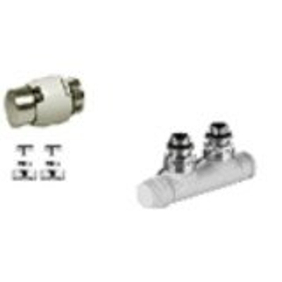 Honeywell Thera designset haaks links met 2 kopp.m24x16 coax wit