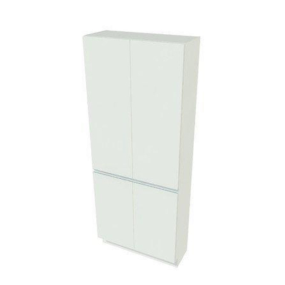 Nemo Spring Fortitudo Tre kolomkast B800 x H2000 x D340 mm 4 deuren Geintegreerde greep kleur wit