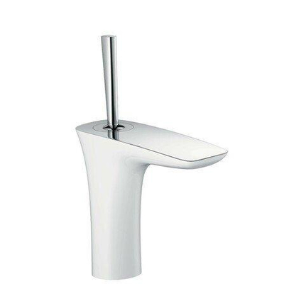 Hansgrohe PuraVida wastafelkraan met push open garnituur wit chroom