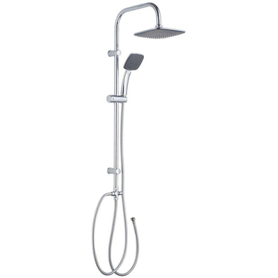 GO by Van Marcke Sevan Regendoucheset - 100x50cm - opbouw - hoofddouche 20x20cm - handdouche 1 stand - met douchegarnituur - chroom