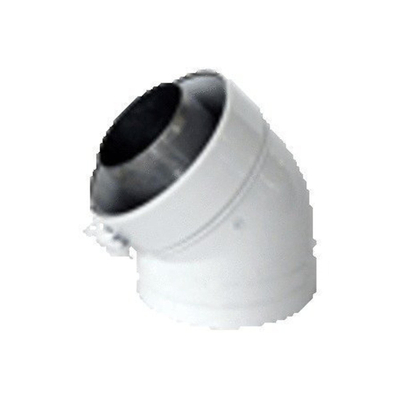 Burgerhout Alu fix concentrische bocht 45° 80/125mm