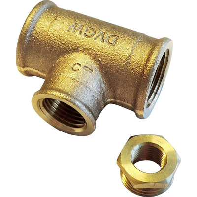 Go by Van Marcke aansluitset voor manometer T-stuk 3/4FFF + verloop 3/4M x 1/2F messing