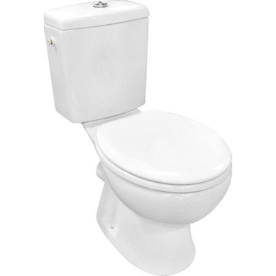 GO by Van Marcke Carde PACK staand toilet Huitgang 19 cm met WCzitting reservoir met Geberit spoelmechanisme wit porselein met bevestigingsmateriaal