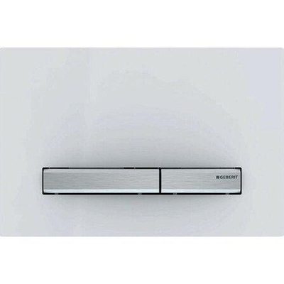 Geberit Sigma50 bedieningsplaat - 2-toets spoeling - vierkant - wit/glans chroom