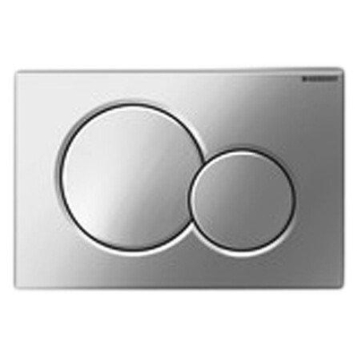 Geberit Sigma01 bedieningsplaat - 2-toets spoeling - ronde knoppen - mat chroom gelakt