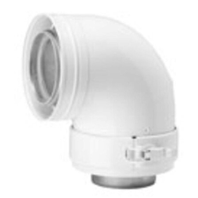 Burgerhout Alu fix concentrische bocht 90° 80/125mm