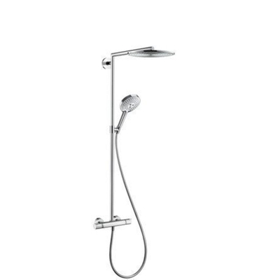 Hansgrohe Raindance Select Air 300 showerpipe inclusief douchekraan thermostatisch handdouche 3 jet en hoofddouche 1 jet wit chroom