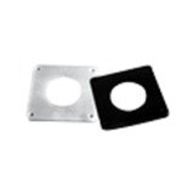 Burgerhout Kunststof muurplaat 125 mm 2 stuks PE zwart/wit