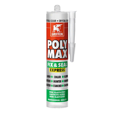 Griffon Poly max ms lijm afdichtingskit 290 ml. transparant