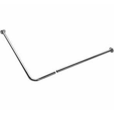 Nemo douchegordijnstang L-vorm 80x80cm D2.5cm messing verchroomd