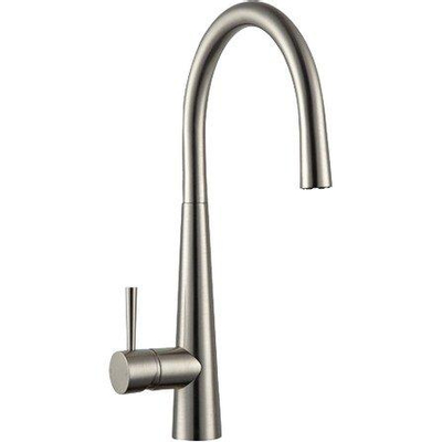 GO by Van Marcke Silk II keukenmengkraan eengreeps met hoge draaibare bek keramische schijven met flexibels verchroomd messing hoogte van kraan base 420 mm