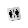 Zack Indici Pictogram man vrouw 12.5X10X0.5cm Mat Gesatineerd RVS SW23705