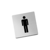 Zack Indici Pictogram man 12.5X10X0.5cm Mat Gesatineerd RVS SW23706